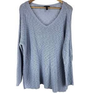 Eileen Fisher Soft Gray V-Neck Sweater